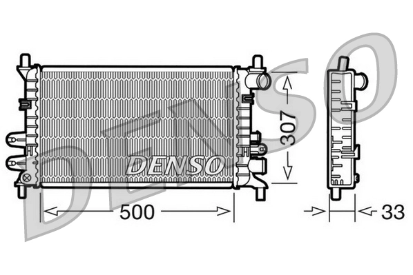 Radiateur, refroidissement du moteur DENSO DRM10027