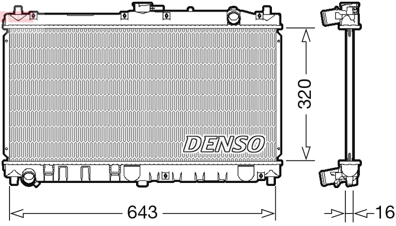 Radiateur, refroidissement du moteur DENSO DRM44031