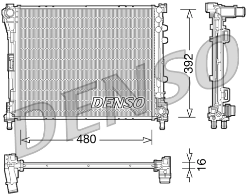 Radiateur, refroidissement du moteur DENSO DRM09087