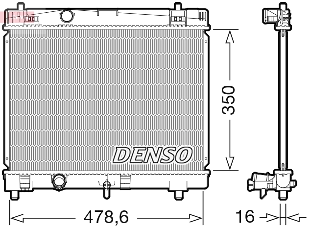Radiateur, refroidissement du moteur DENSO DRM50103