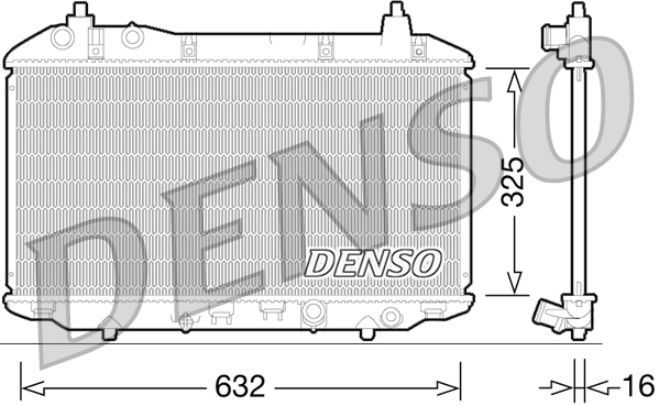 Radiateur, refroidissement du moteur DENSO DRM40031