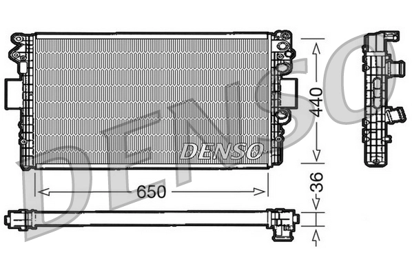 Radiateur, refroidissement du moteur DENSO DRM12004