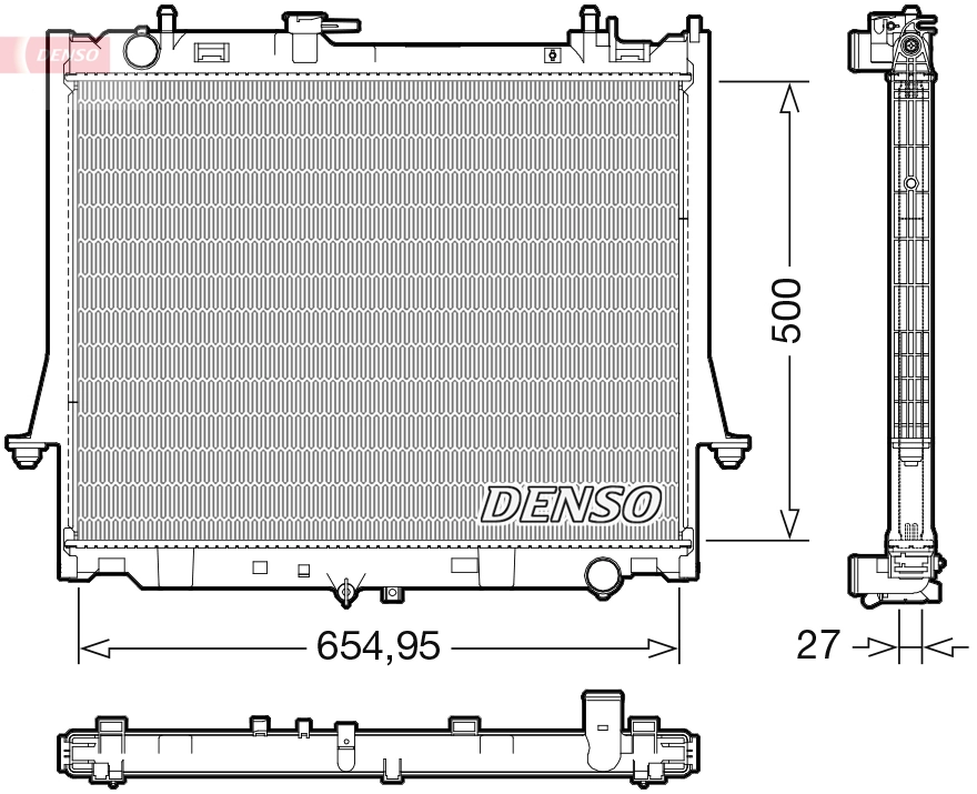 Radiateur, refroidissement du moteur DENSO DRM99014