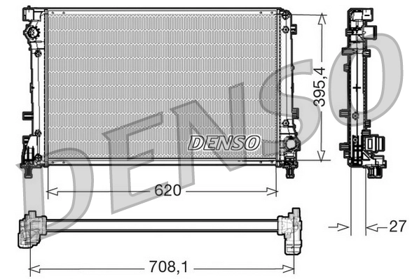 Radiateur, refroidissement du moteur DENSO DRM09163