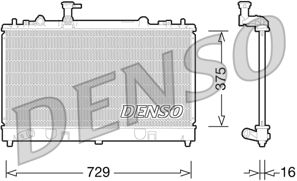 Radiateur, refroidissement du moteur DENSO DRM44028