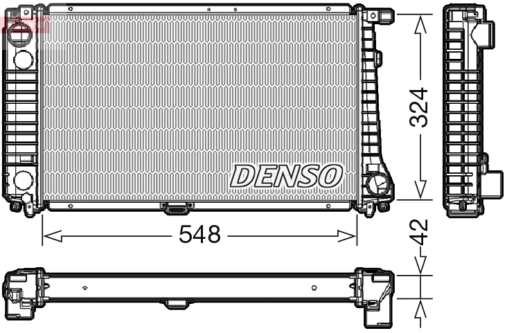 Radiateur, refroidissement du moteur DENSO DRM05016