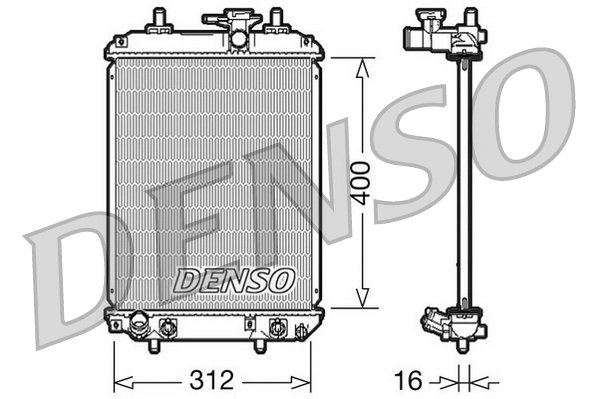 Radiateur, refroidissement du moteur DENSO DRM50050