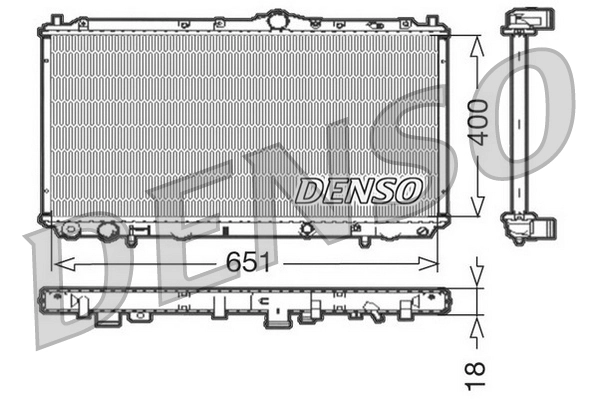 Radiateur, refroidissement du moteur DENSO DRM33061