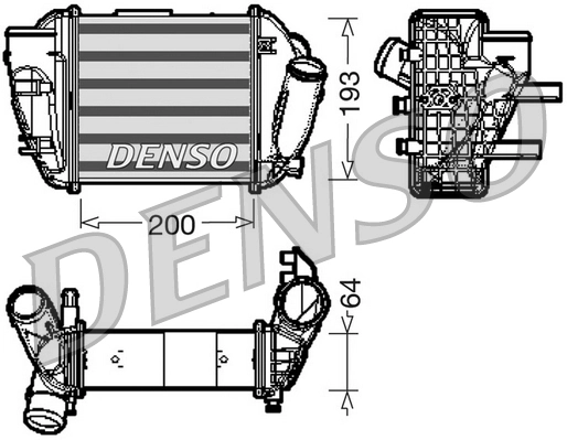 Intercooler, échangeur DENSO DIT02005