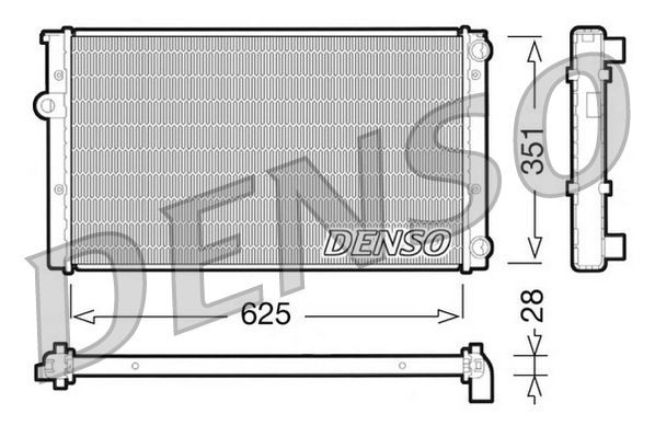 Radiateur, refroidissement du moteur DENSO DRM32009