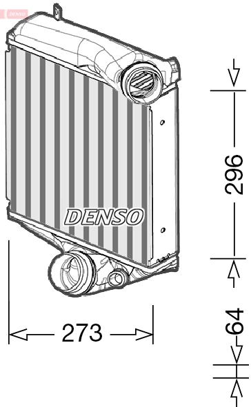 Intercooler, échangeur DENSO DIT28022