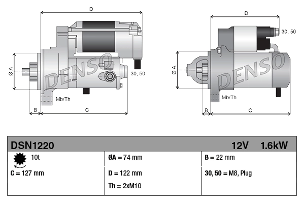 Démarreur DENSO DSN1220
