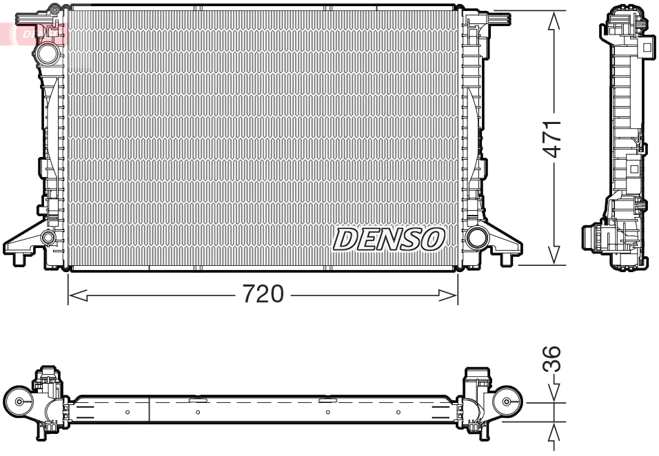 DENSO DRM02047 — Радіатор охолоджування
