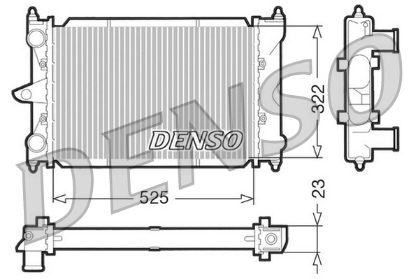Radiateur, refroidissement du moteur DENSO DRM32034