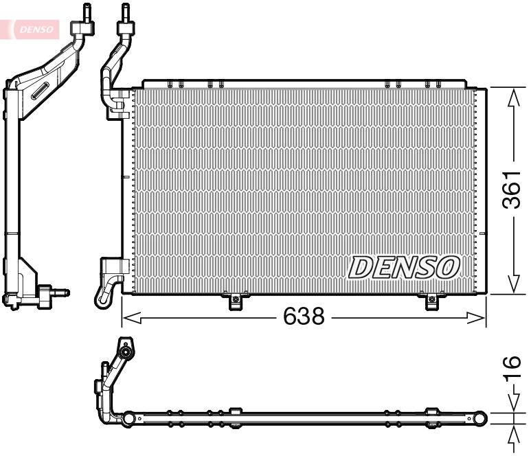 Condenseur, climatisation DENSO DCN10039