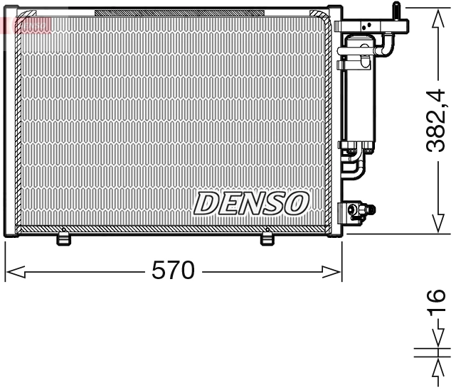 Condenseur, climatisation DENSO DCN10052