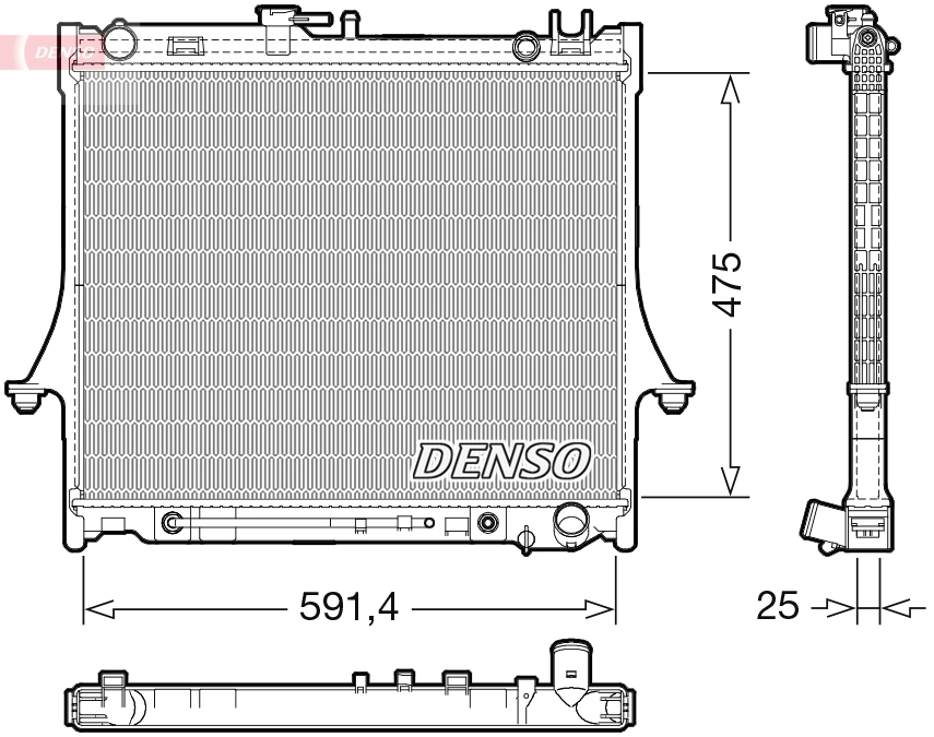 Radiateur, refroidissement du moteur DENSO DRM99015