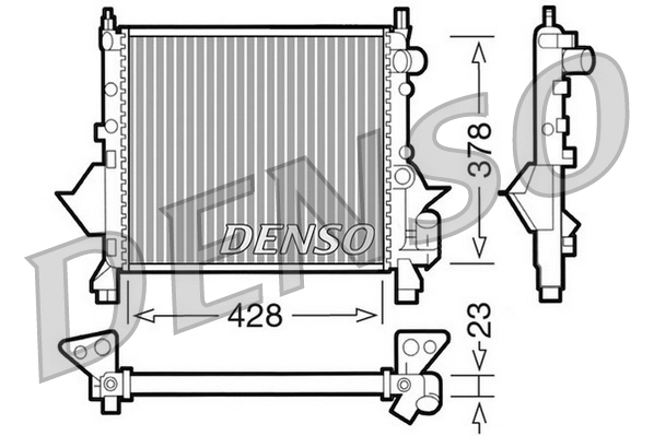 Radiateur, refroidissement du moteur DENSO DRM23080