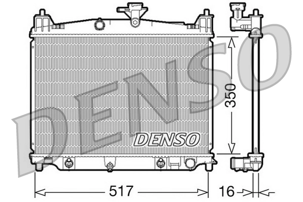 Radiateur, refroidissement du moteur DENSO DRM44019