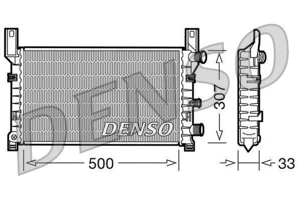 Radiateur, refroidissement du moteur DENSO DRM10035