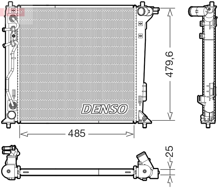 Radiateur, refroidissement du moteur DENSO DRM41030