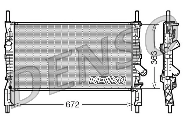 Radiateur, refroidissement du moteur DENSO DRM10105