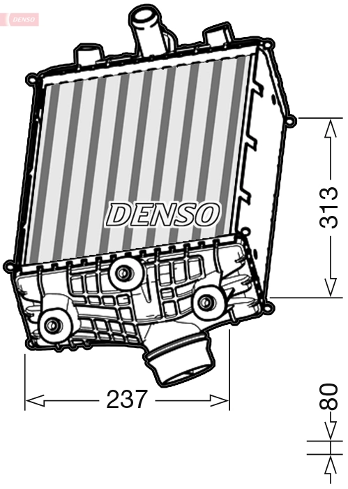 Intercooler, échangeur DENSO DIT28002