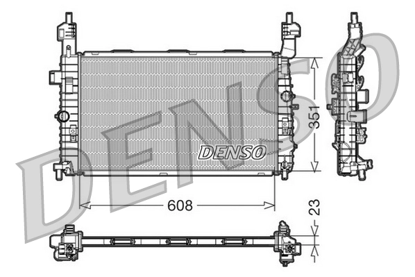 Radiateur, refroidissement du moteur DENSO DRM20092