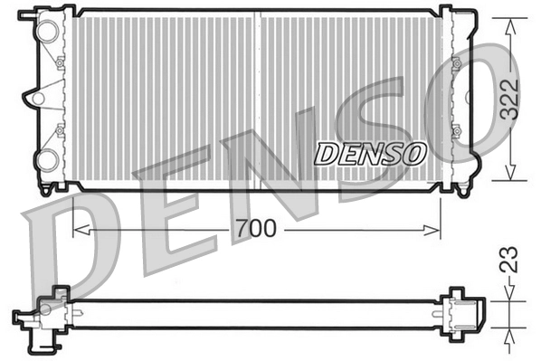 Radiateur, refroidissement du moteur DENSO DRM32021