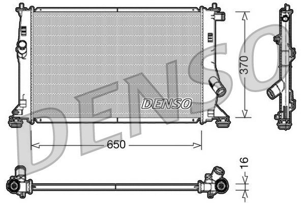 Radiateur, refroidissement du moteur DENSO DRM10076