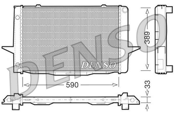 Radiateur, refroidissement du moteur DENSO DRM33041