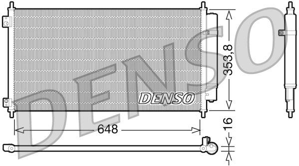 Condenseur, climatisation DENSO DCN40010