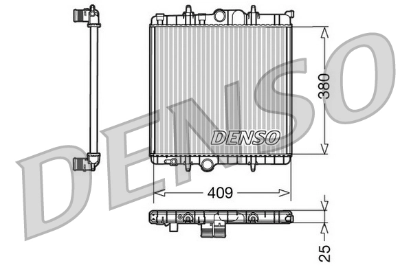 Radiateur, refroidissement du moteur DENSO DRM21025