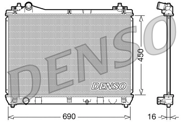 Radiateur, refroidissement du moteur DENSO DRM47016