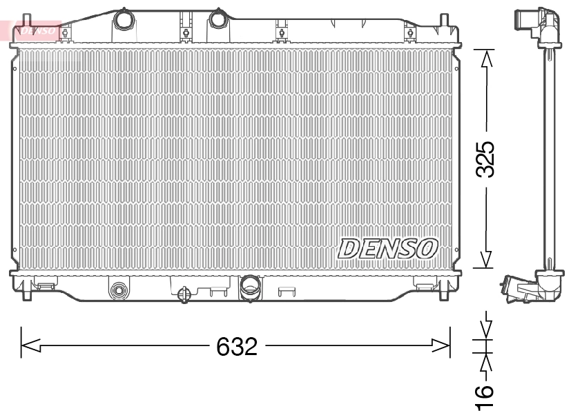 Radiateur, refroidissement du moteur DENSO DRM40043