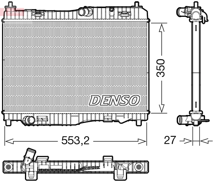Radiateur, refroidissement du moteur DENSO DRM10116