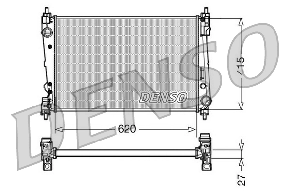 Radiateur, refroidissement du moteur DENSO DRM09111