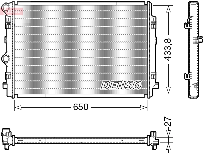 Radiateur, refroidissement du moteur DENSO DRM02044