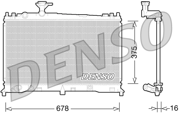 Radiateur, refroidissement du moteur DENSO DRM44027