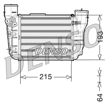 Intercooler, échangeur DENSO DIT02020
