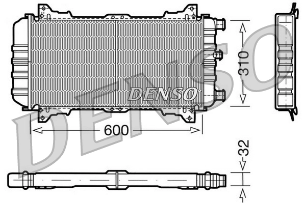 Radiateur, refroidissement du moteur DENSO DRM10018