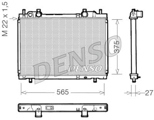 Radiateur, refroidissement du moteur DENSO DRM09025