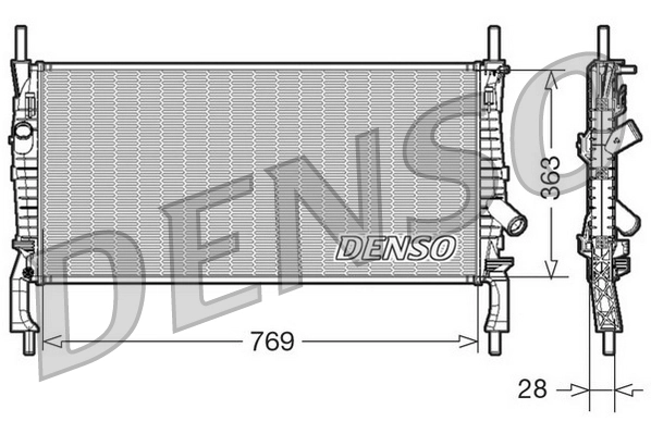 Radiateur, refroidissement du moteur DENSO DRM10106