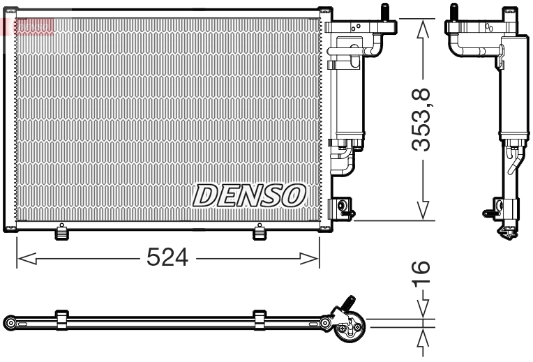 Condenseur, climatisation DENSO DCN10059