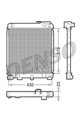 Radiateur, refroidissement du moteur DENSO DRM05030