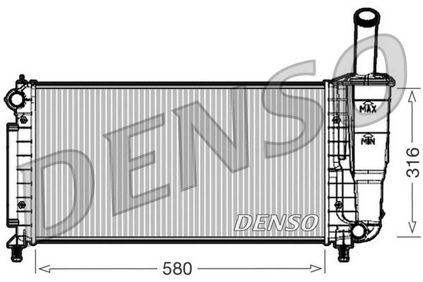 Radiateur, refroidissement du moteur DENSO DRM09105