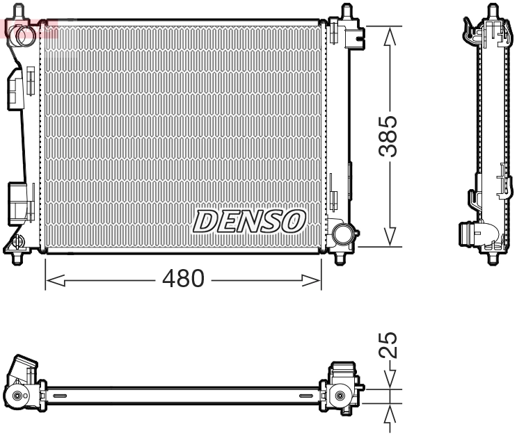 Radiateur, refroidissement du moteur DENSO DRM43010
