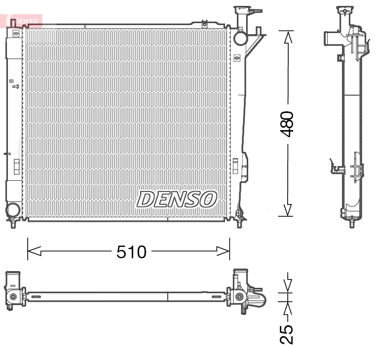 Radiateur, refroidissement du moteur DENSO DRM41015