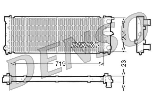 Radiateur, refroidissement du moteur DENSO DRM32026