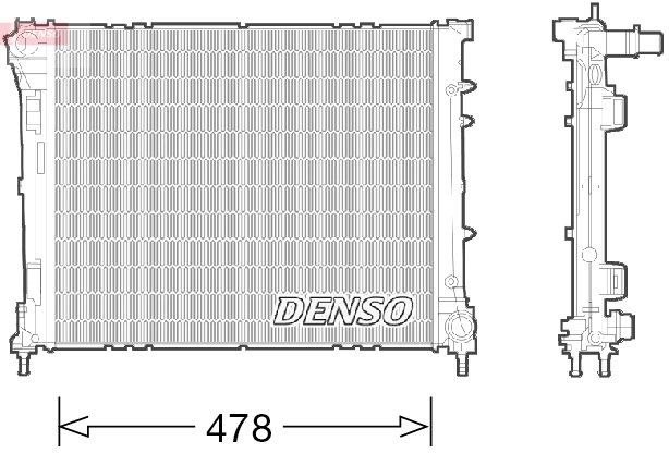 Radiateur, refroidissement du moteur DENSO DRM09043